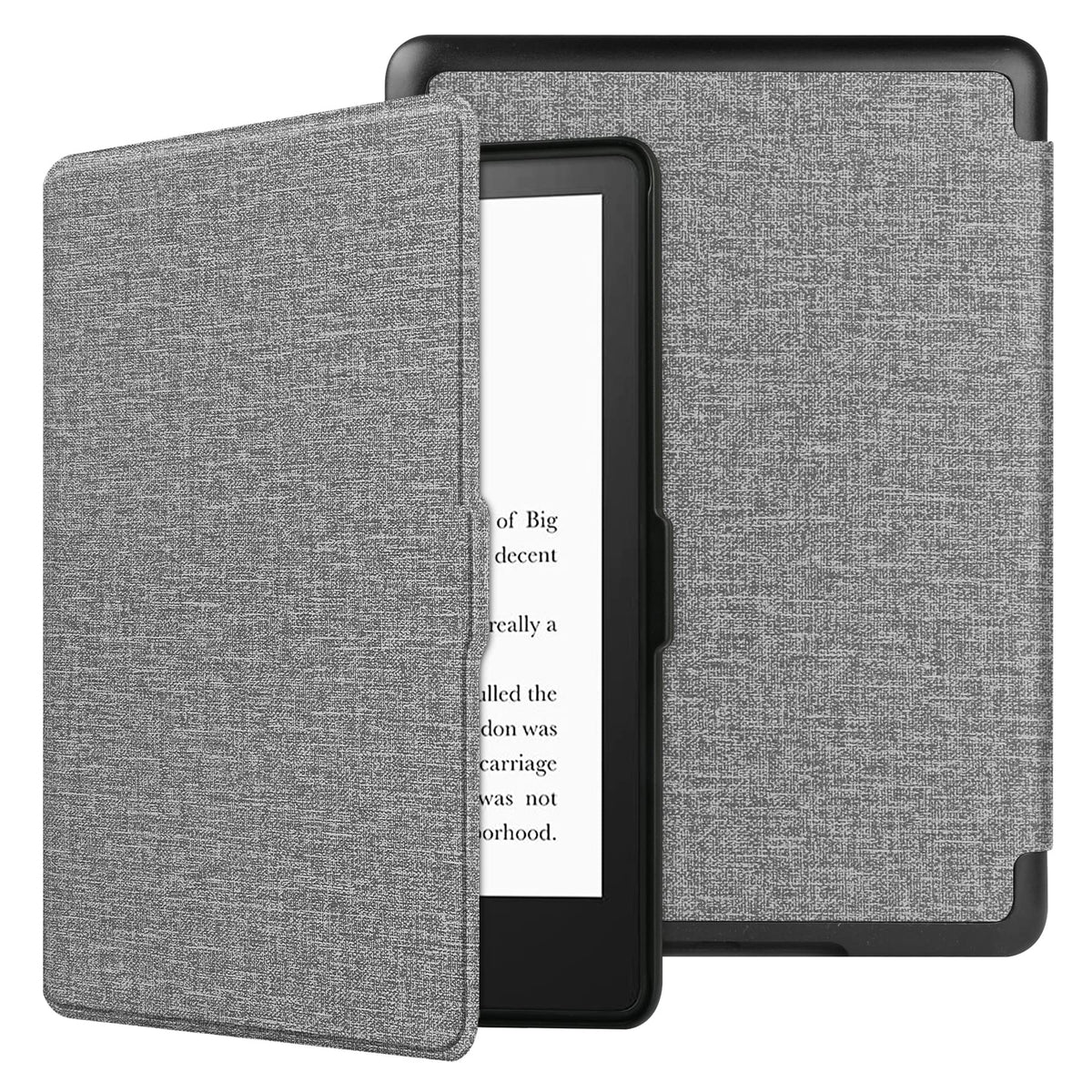 HoYiXi Case for 6.8 inches Kindle Paperwhite 11th Generation 2021 release and Kindle Paperwhite Signature Edition 2021 Slim Leather Cover Smart Cover with Auto Sleep/Wake Painted Shell (gray)