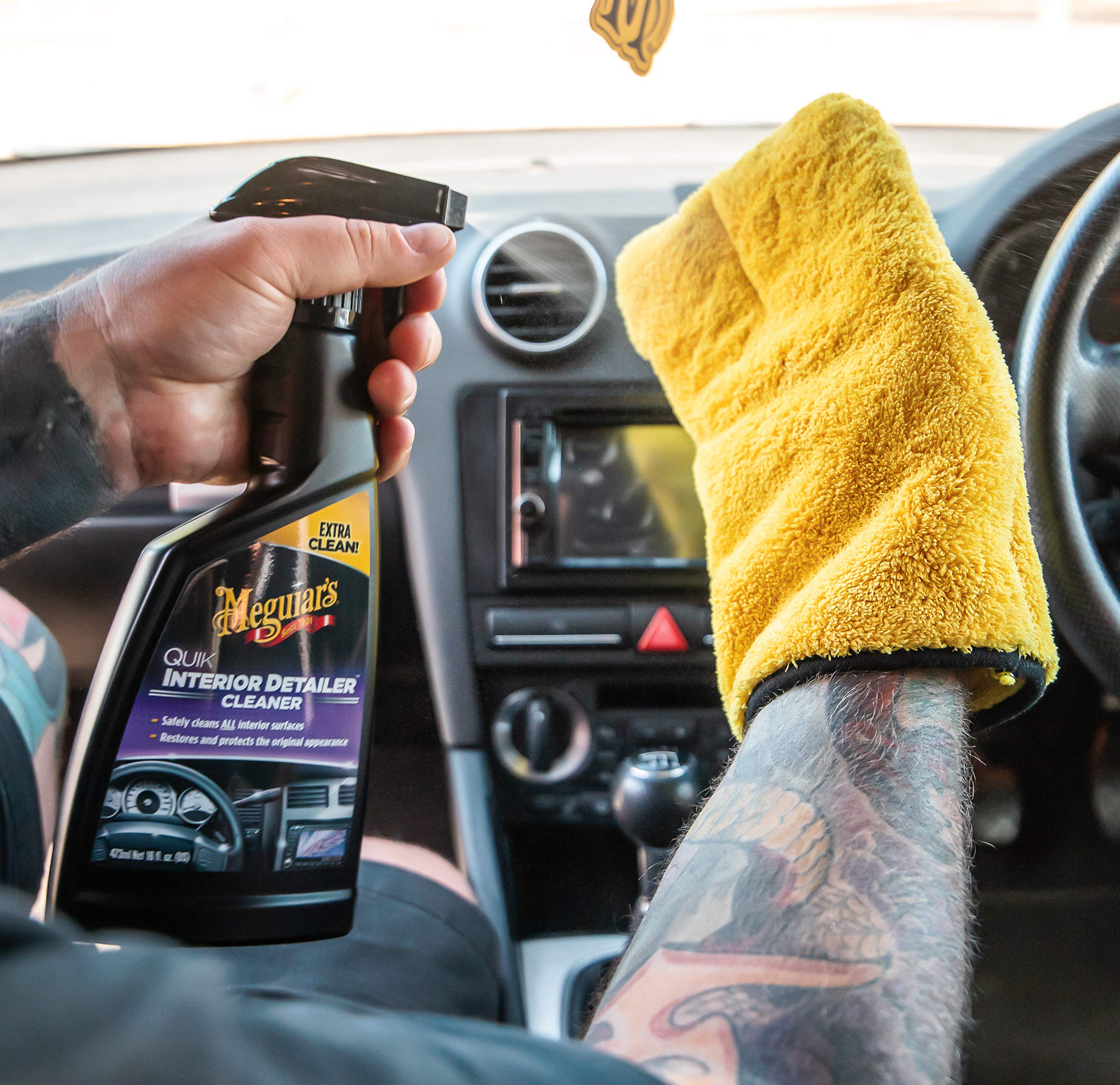 Meguiar's G13616EU Quik Interior Detailer Cleaner 473ml for a matt finish. Cleans all interior car surfaces