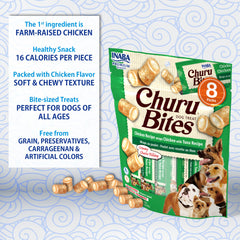 Churu Bites by INABA Dog Treat - Chicken & Tuna Flavour (8 x 12g) / Crispy Pouches with Creamy Filling Dog Treat, Delicious & Healthy Snack for Dogs, Training Treat, Natural, Grain Free