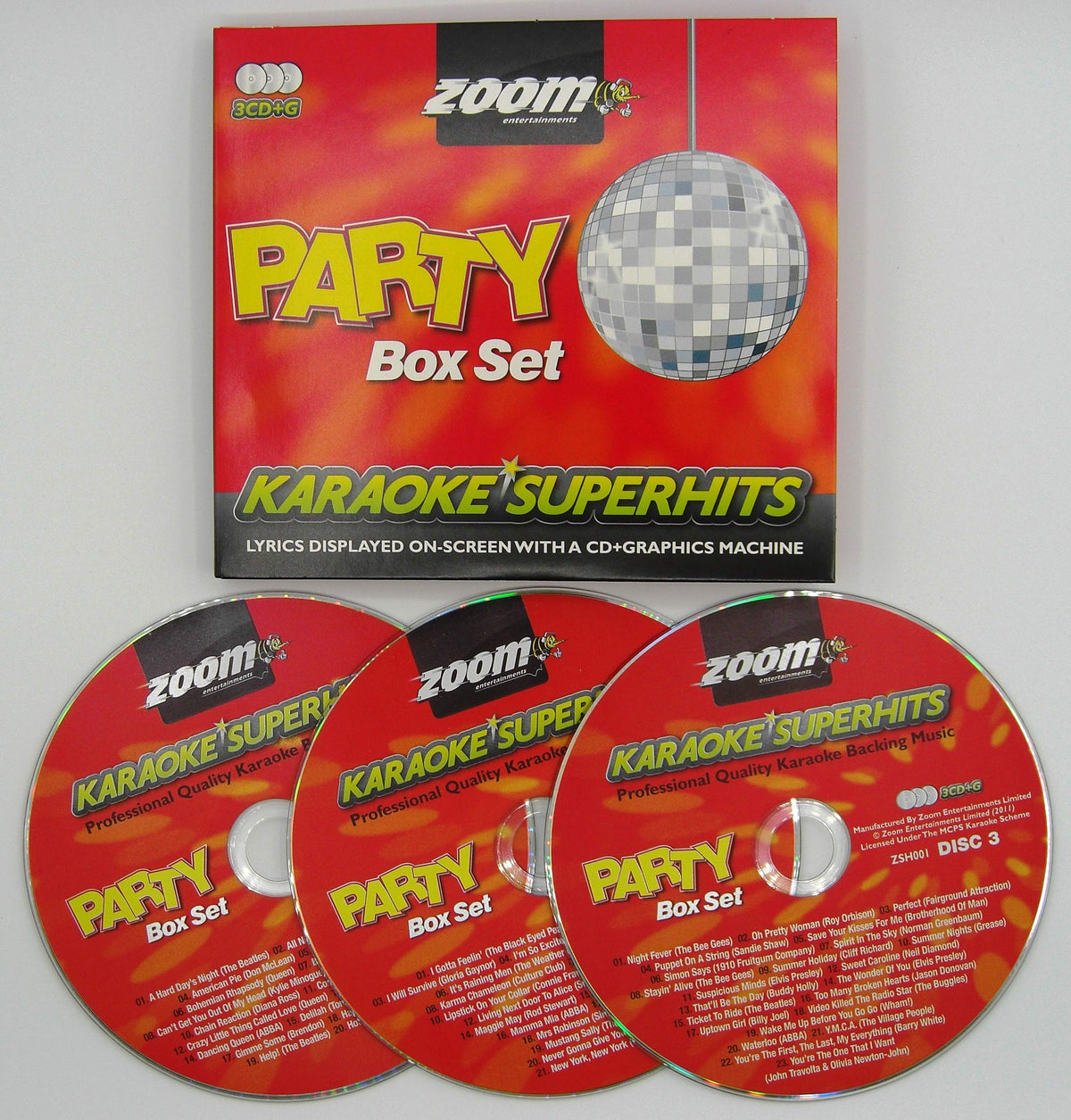 Zoom Karaoke CDandG - Party Superhits - Triple CDandG Karaoke Pack