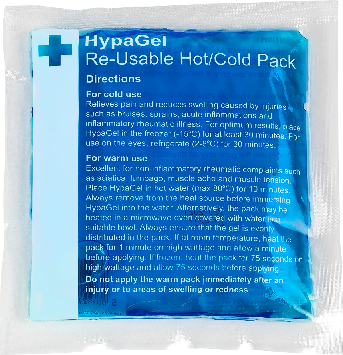 Safety First Aid Group HypaGel Hot/Cold Therapy Pack, Single Pack, Compact, 13 x 14 cm