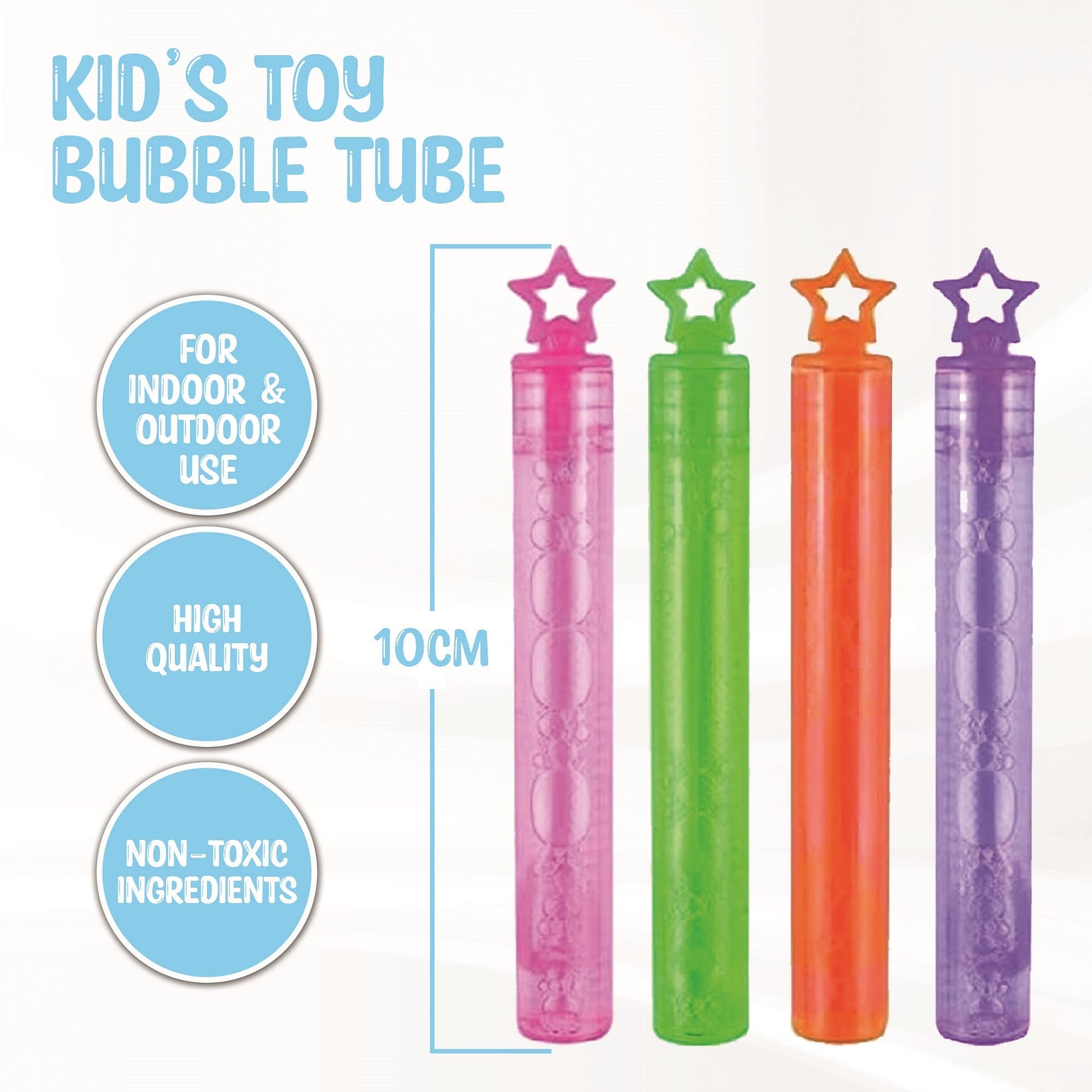 36-Pack Bubble Tubes Party Bag Fillers - Fun and Colorful Toy Bubble Tubes for Kids - Ideal Wedding Favors, Party Favors, Loot Bag and Stocking Fillers