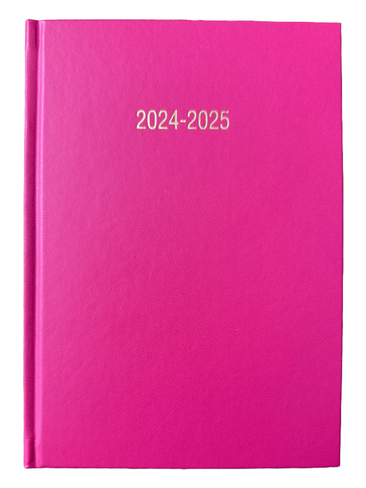 Academic Diary 2024-2025 A5 Day to a Page DAP Appointment Mid Year Planner Case bound Hardback - Pink