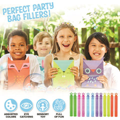 36-Pack Bubble Tubes Party Bag Fillers - Fun and Colorful Toy Bubble Tubes for Kids - Ideal Wedding Favors, Party Favors, Loot Bag and Stocking Fillers