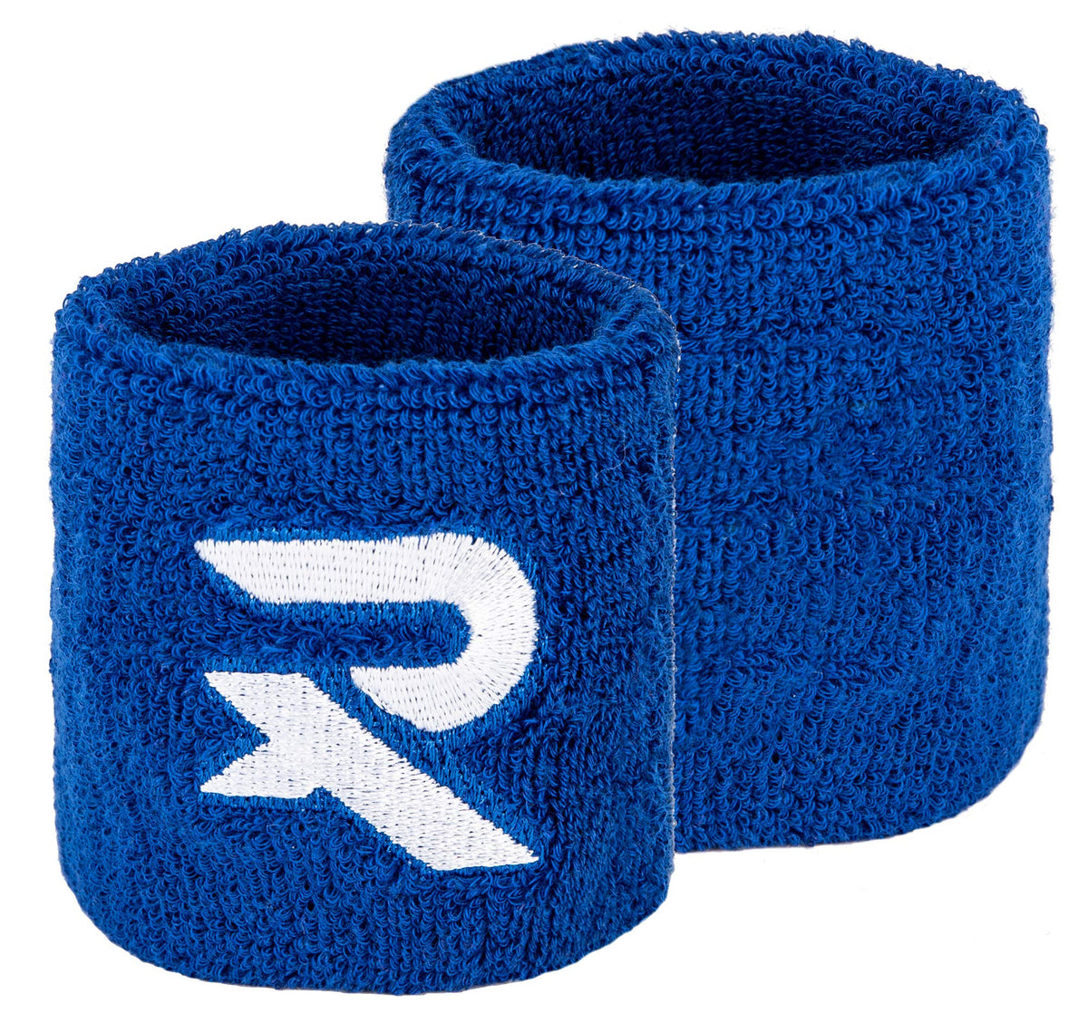 Raquex Cotton Wristbands - Soft cotton stretchy material. 8cm or 13cm widths. Sports sweat bands for men and women. 7 colour options (Blue, Pair Wristbands)