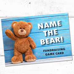 10 x Name the Bear Fundraising Scratch Cards. A5 Cards with 52 Squares to Raise Money for Charity