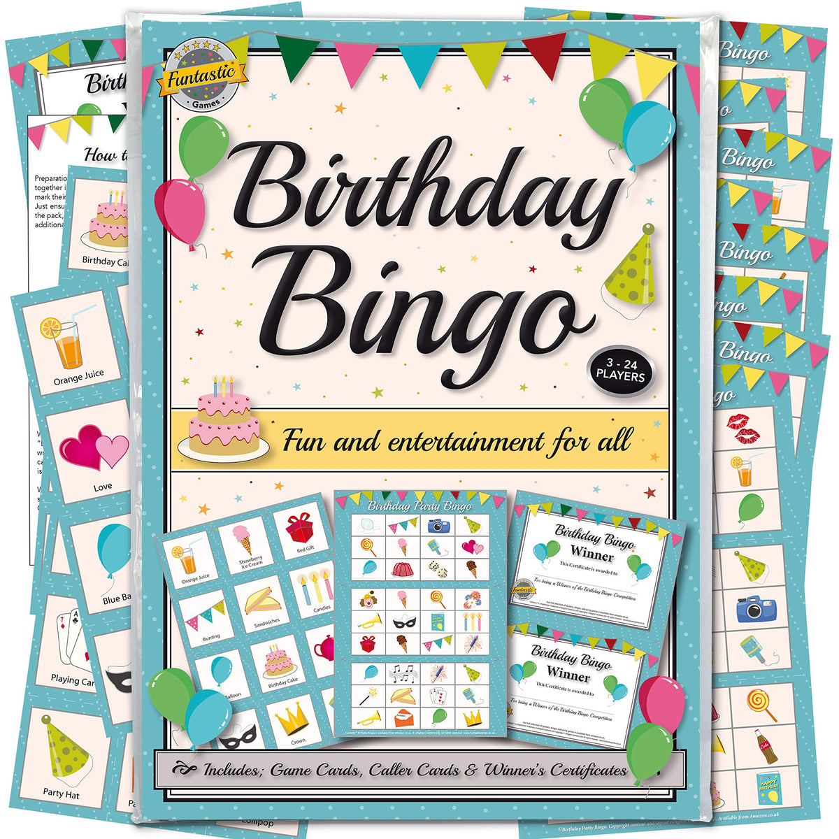 Funtastic Birthday Party Bingo Game - Groups of all ages will enjoy socialising with our lotto quiz set. A fun party accessory idea for everyone.