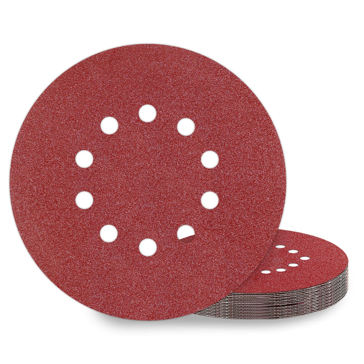 KONGMING 225mm sanding disc 10 Pcs 10 Hole Hook and Loop Grit P60 Sanding pads 9 inch sandpaper for Drywall Sander Long Neck Sander Sanding Giraffe