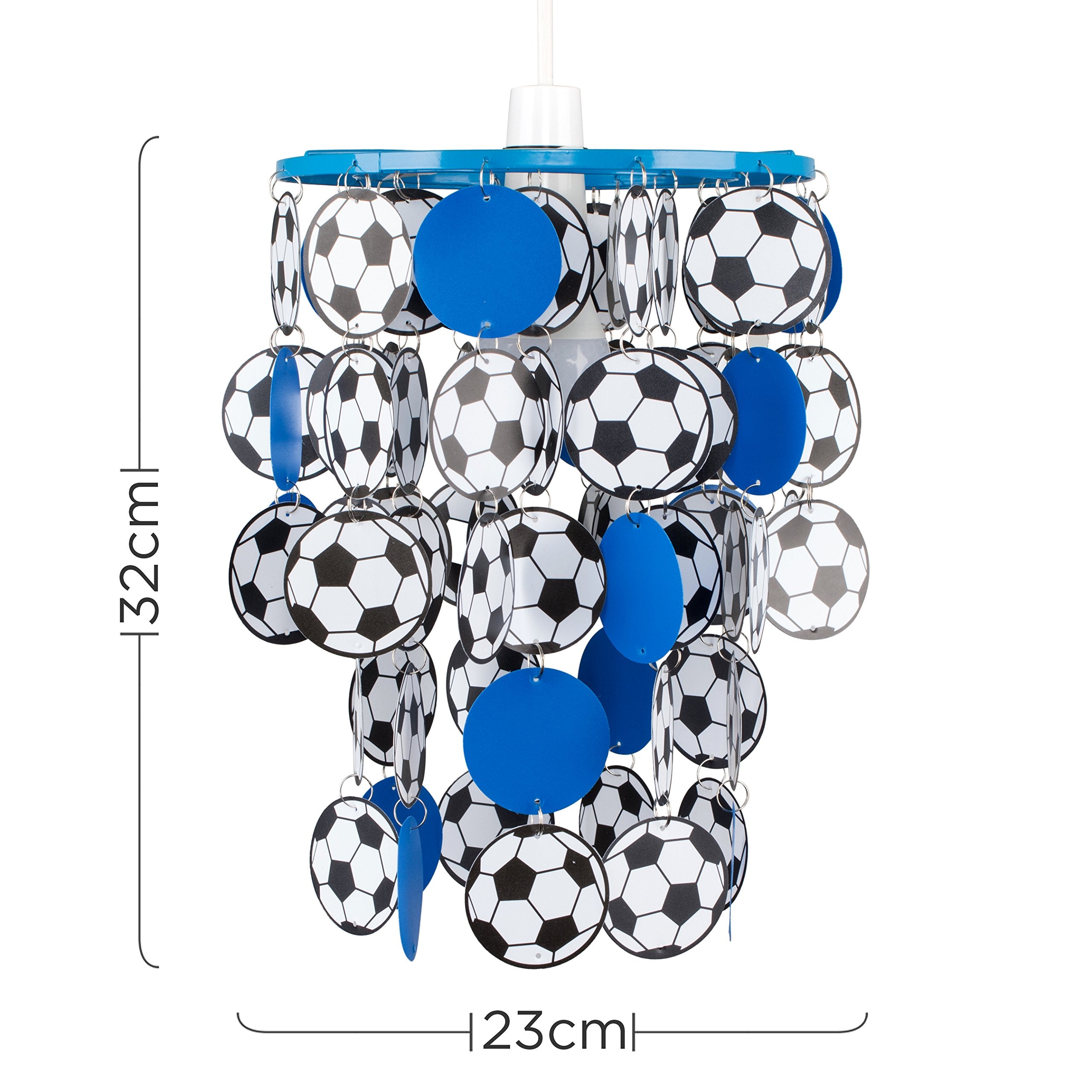 MiniSun - Boys Blue City Football Bedroom/Nursery Ceiling Pendant Light Shade