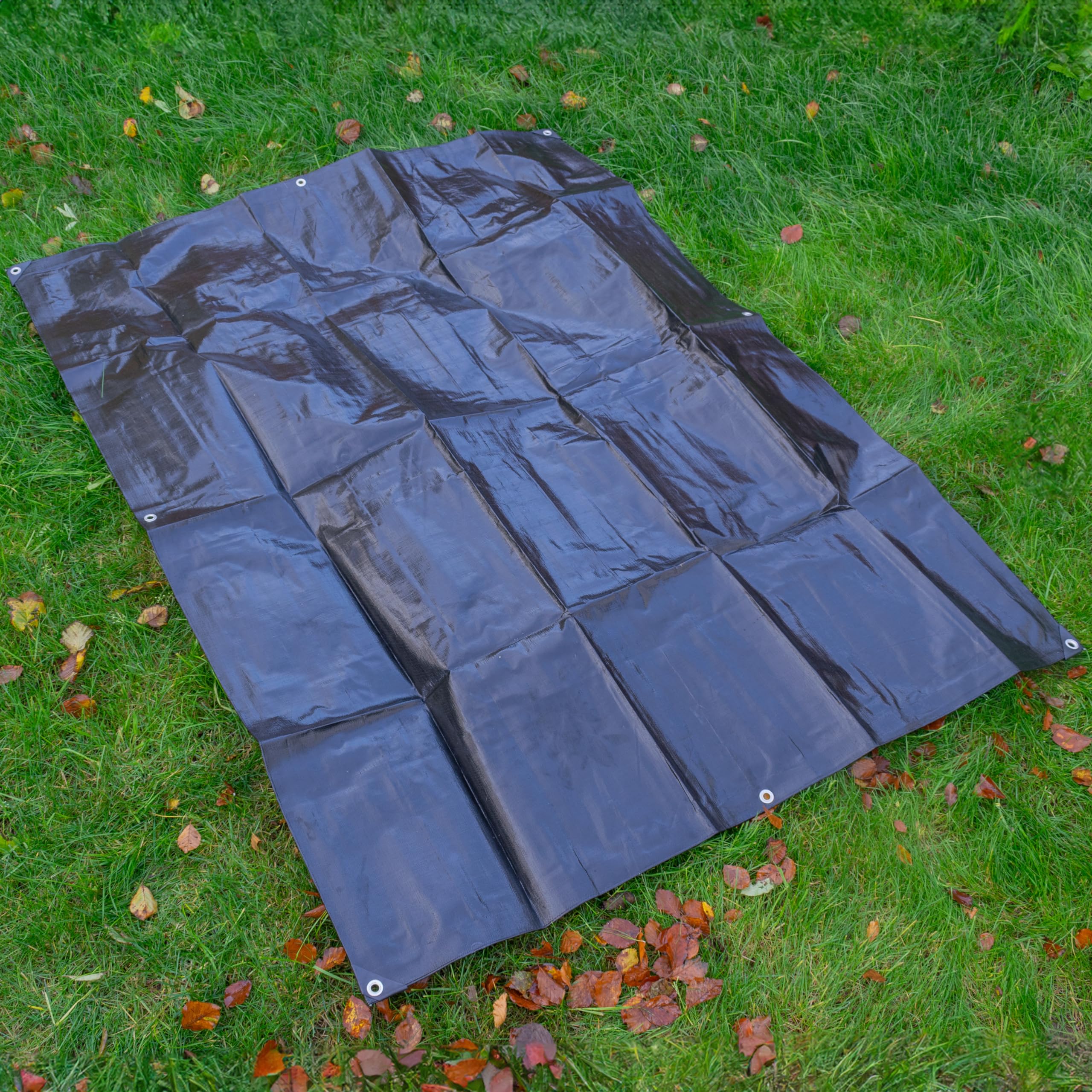 waterproof tough 240gsm black tarpaulins/builders tarps/camping ground sheet (1m x1m)