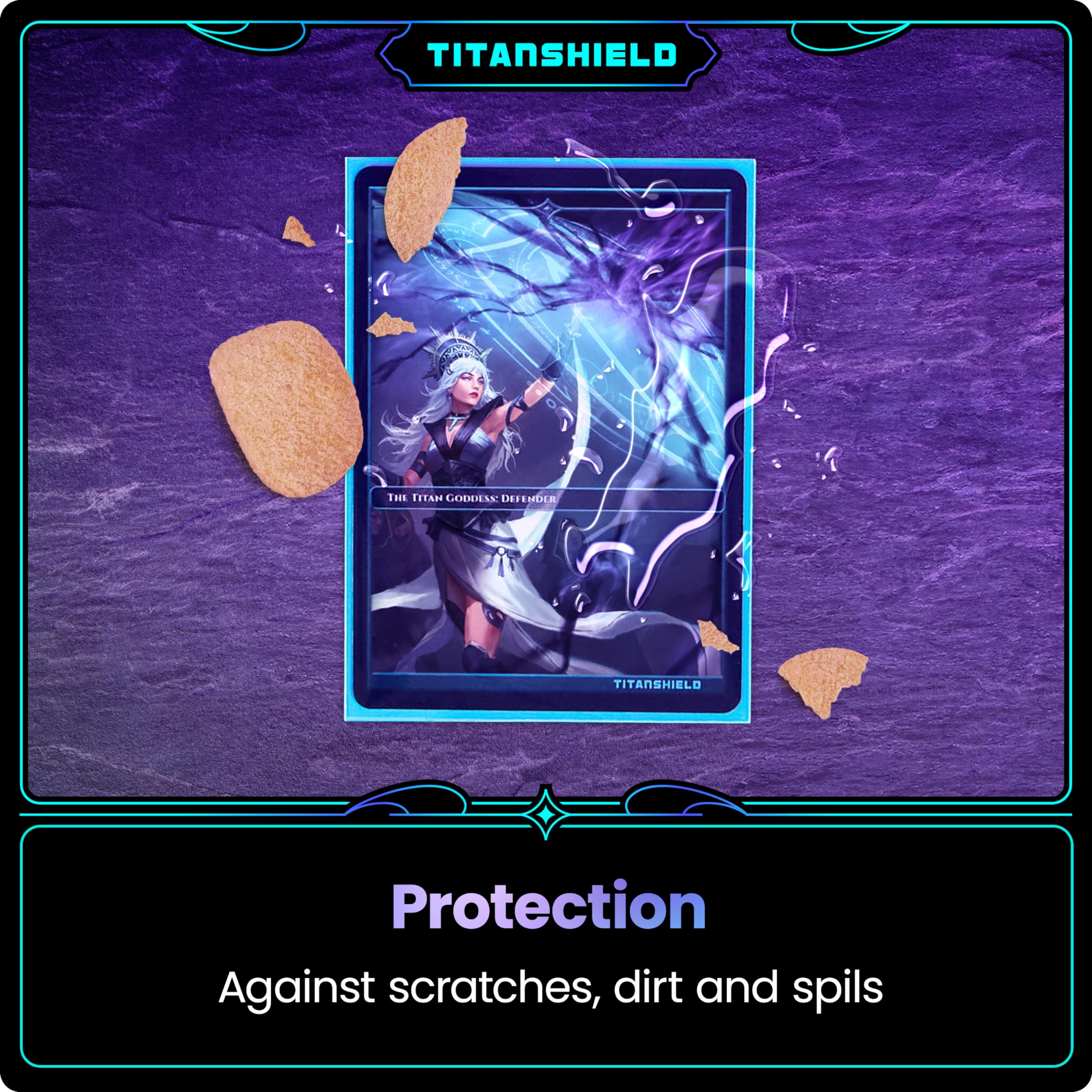 TitanShield (150 Sleeves/Turquoise Standard Size Board Game Trading Card Sleeves Deck Protector for MTG, Dropmix