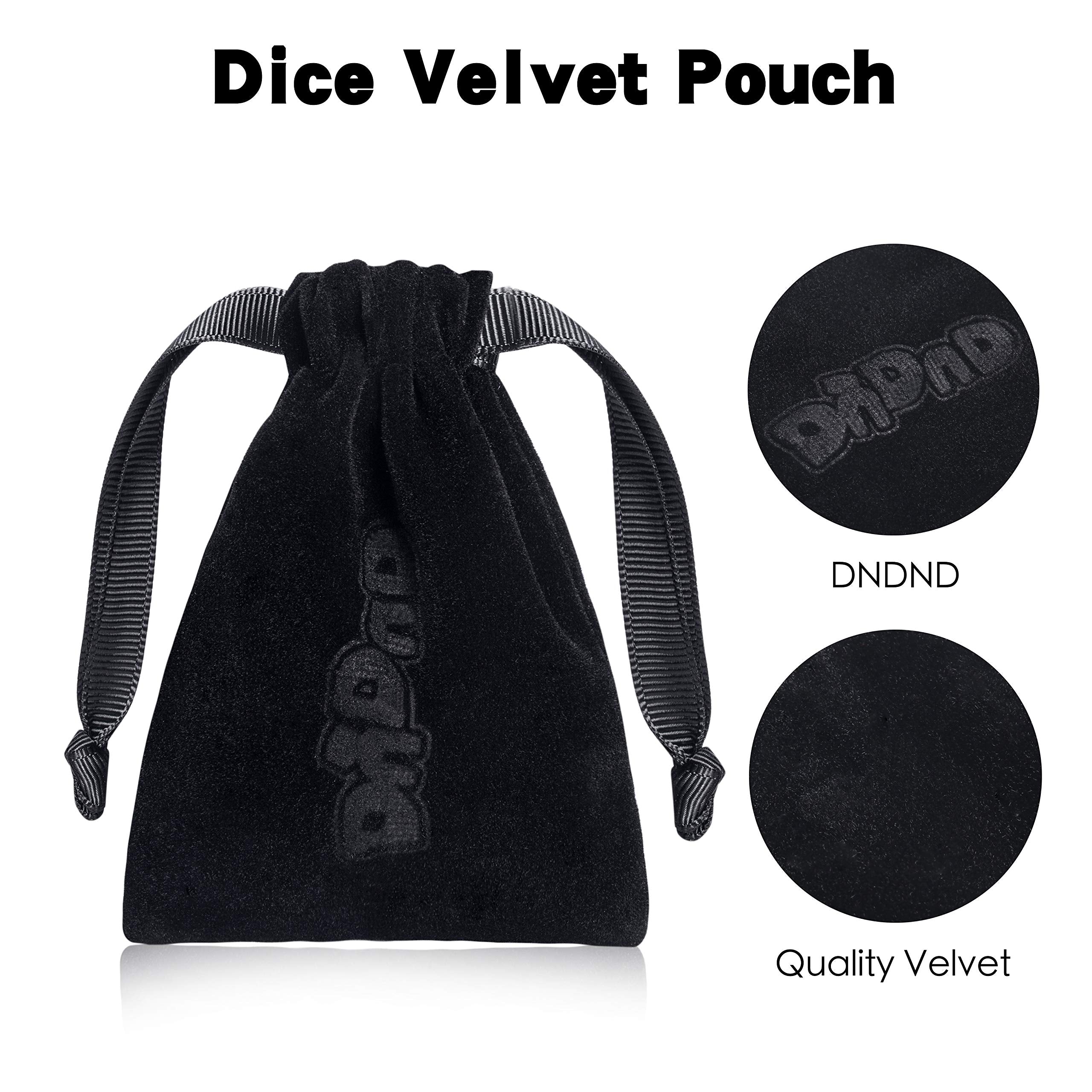 Peacock DND Dice, DNDND Resin Dice Set with Velvet Bag for Dungeons and Dragons D&D Role Playing Games and Tabletop Games（Peacock