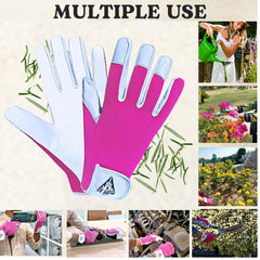 ITC Gardening Gloves - Leather Gardening Gloves for Women and Men, Multipurpose Garden Work Gloves for Ladies and Gents, Breathable, Durable - Gardening Gifts for Women and Men