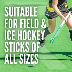 Raquex Cushion Hockey Stick Grip - Super-Grippy PU Material Hockey Grip, Over 2m Long, Soft and Absorbent, Minimises Vibrations. Self-Adhesive Backing, Extra-Long Length (Yellow, 1 Grip)