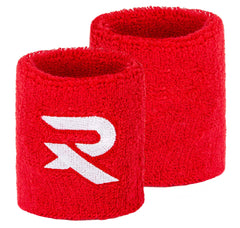 Raquex Cotton Wristbands - Soft cotton stretchy material. 8cm or 13cm widths. Sports sweat bands for men and women. 7 colour options (Red, Pair Wristbands)