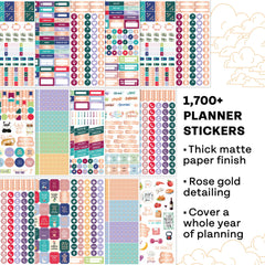Legend Value Sticker Pack – 1,700and Small Stickers for Planner, Journal & Calendar – Aesthetic, Inspirational, Seasonal, Dates, Months, Holidays, To-dos & Budget Stickers – Planner Accessories