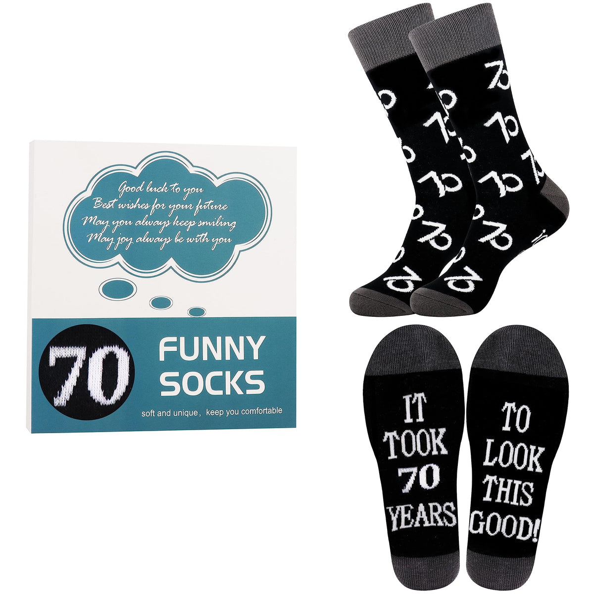 Jeasona 70th Birthday Gifts for Men Calf Socks Happy 70th Birthday Gifts for Him 70th Birthday Ideas for Men Mens 70th Birthday Gifts Ideas Funny 70th Birthday Gifts for Him Husband Dad Grandad