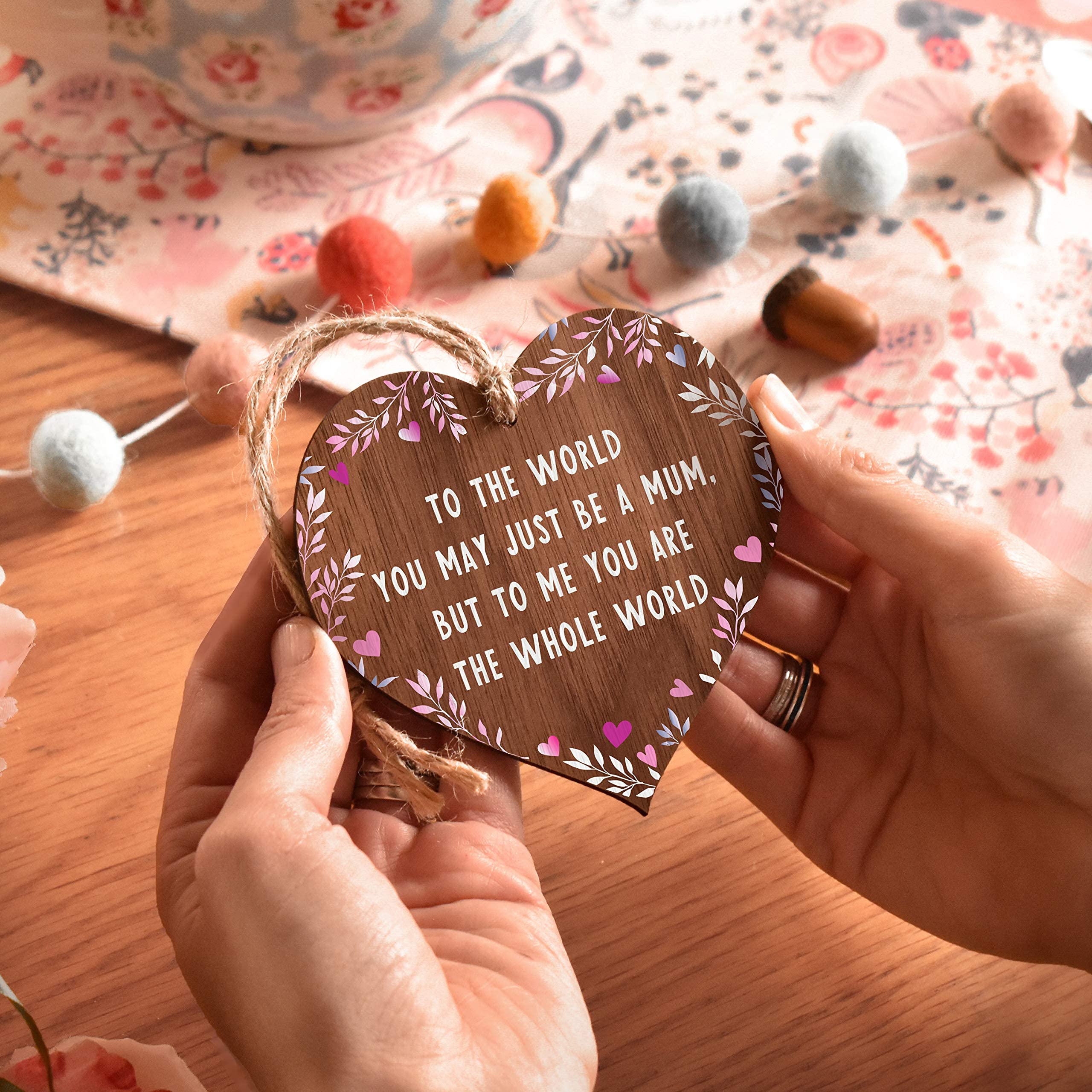 Gift for mum   Worlds Best Mum Wooden Plaque   Mothers Day gifts for Mums   thank you birthday christmas   something special ornaments   uk women woman her mammy mam step mama mam