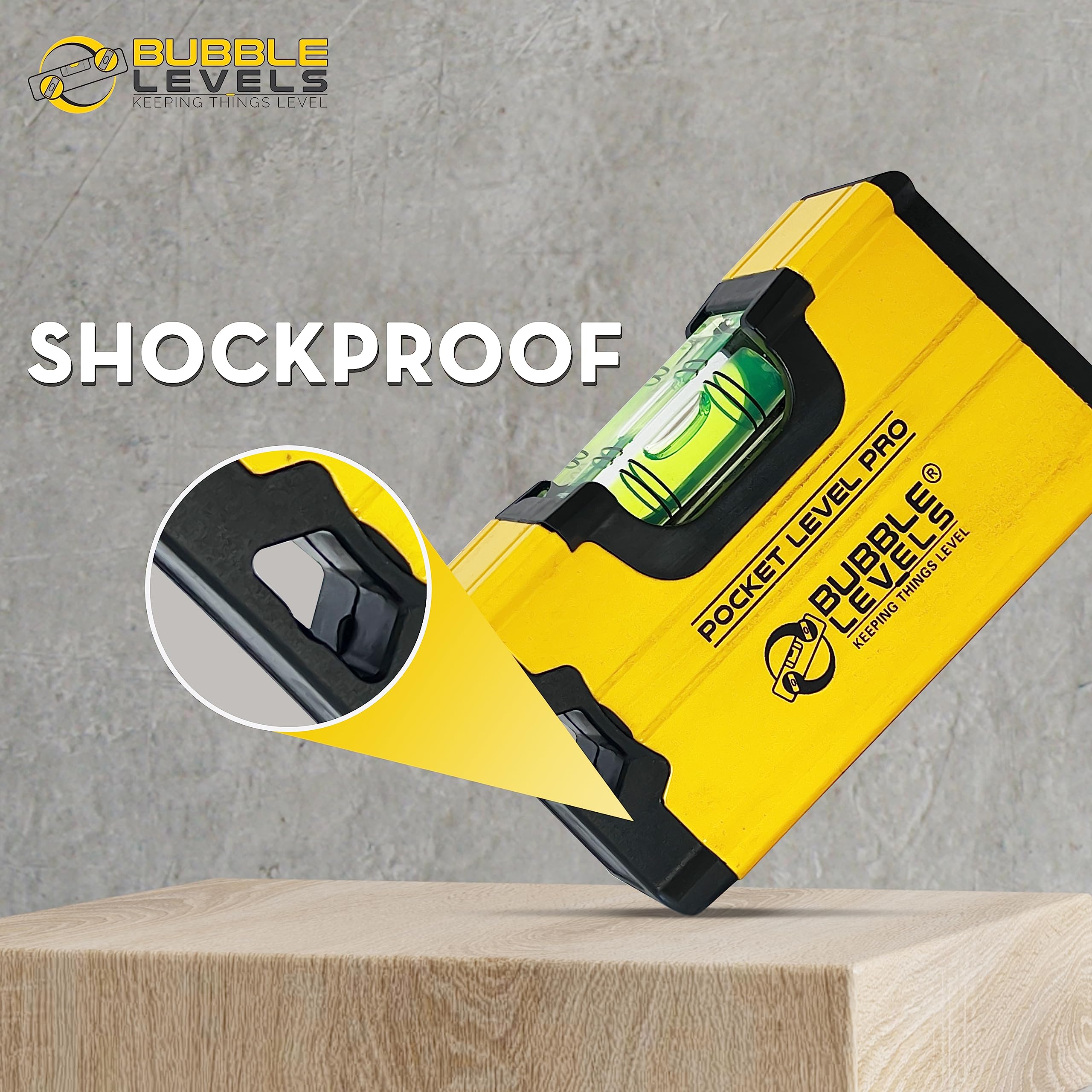 Bubble Levels   Pocket Level Pro   Shockproof Magnetic Mini Spirit Level   DIY Tools