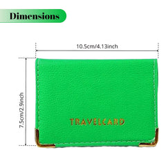 Lizzy PU Leather Travel Card   Plain & Polka Dot Unisex Credit Card ID Card Bus & Rail Pass Bank Oyster Pocket Wallet Case Holders (Green)