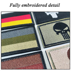 Germany Flag Woven Patch German Flags Patches Pride Clothes Moral Backside Tactical Patches Hook and Loop Attach for Military Uniform Tactical Bag Jacket Jeans Team Backpack Hat