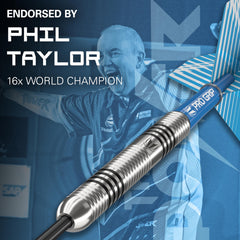 TARGET Darts Phil Taylor 22G 80% Tungsten Steel Tip Darts Set - 9 Pro Grip Shafts - 9 Pro Ultra Flights - Dart Wallet Bundle