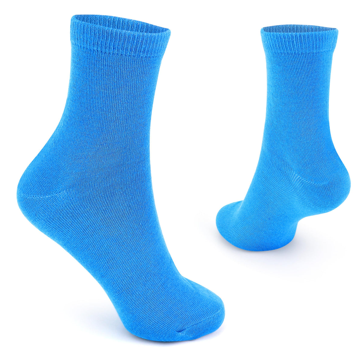 The Glowhouse Casual Dress Socks for Men, Bright Neon Solid Colour, Comfortable Crew Socks, Rock n Roll Fancy Dress, Ideal Gifts for Men (Blue)