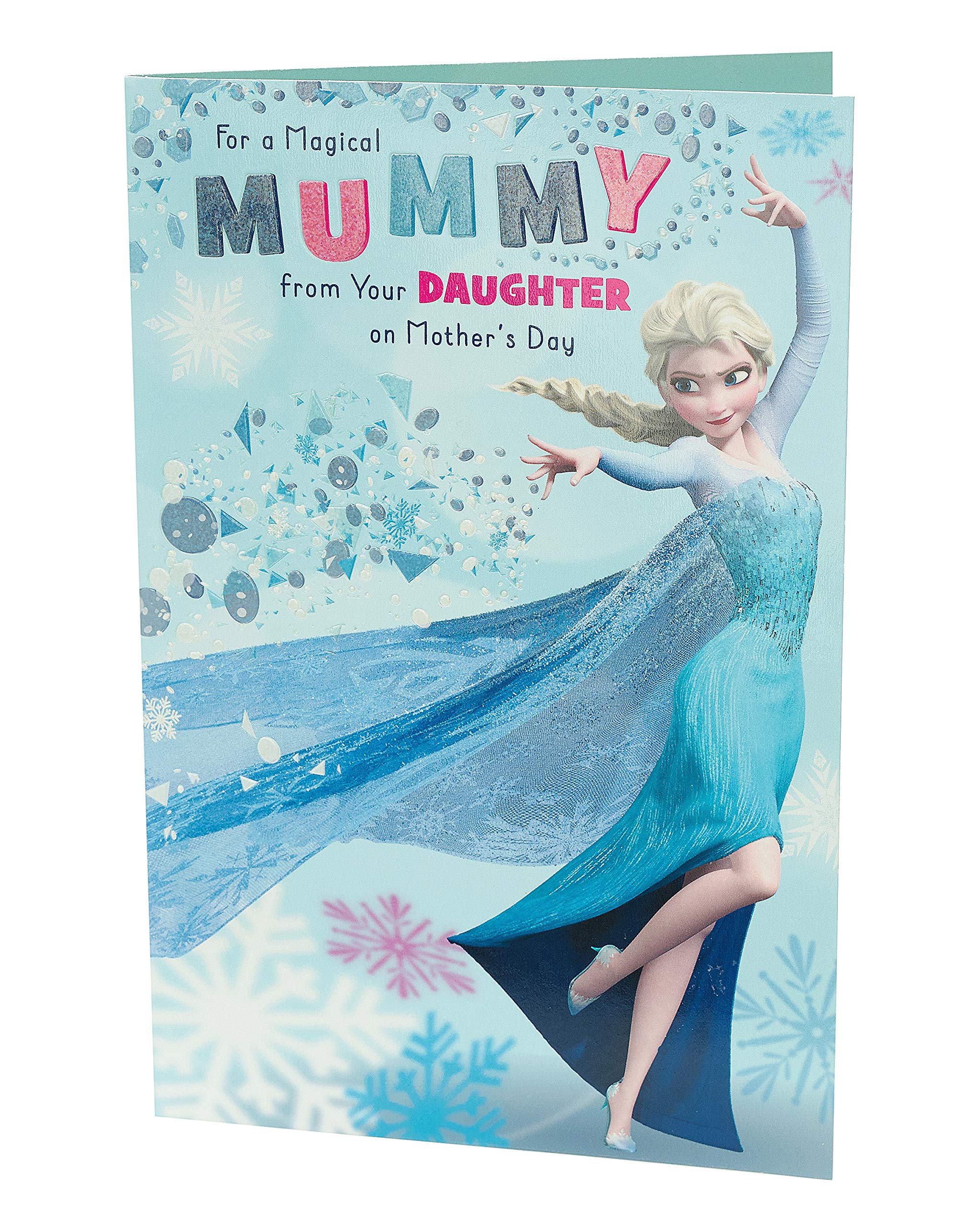 UK Greetings Disney Mother's Day Card With Envelope - Frozen Design,Blue