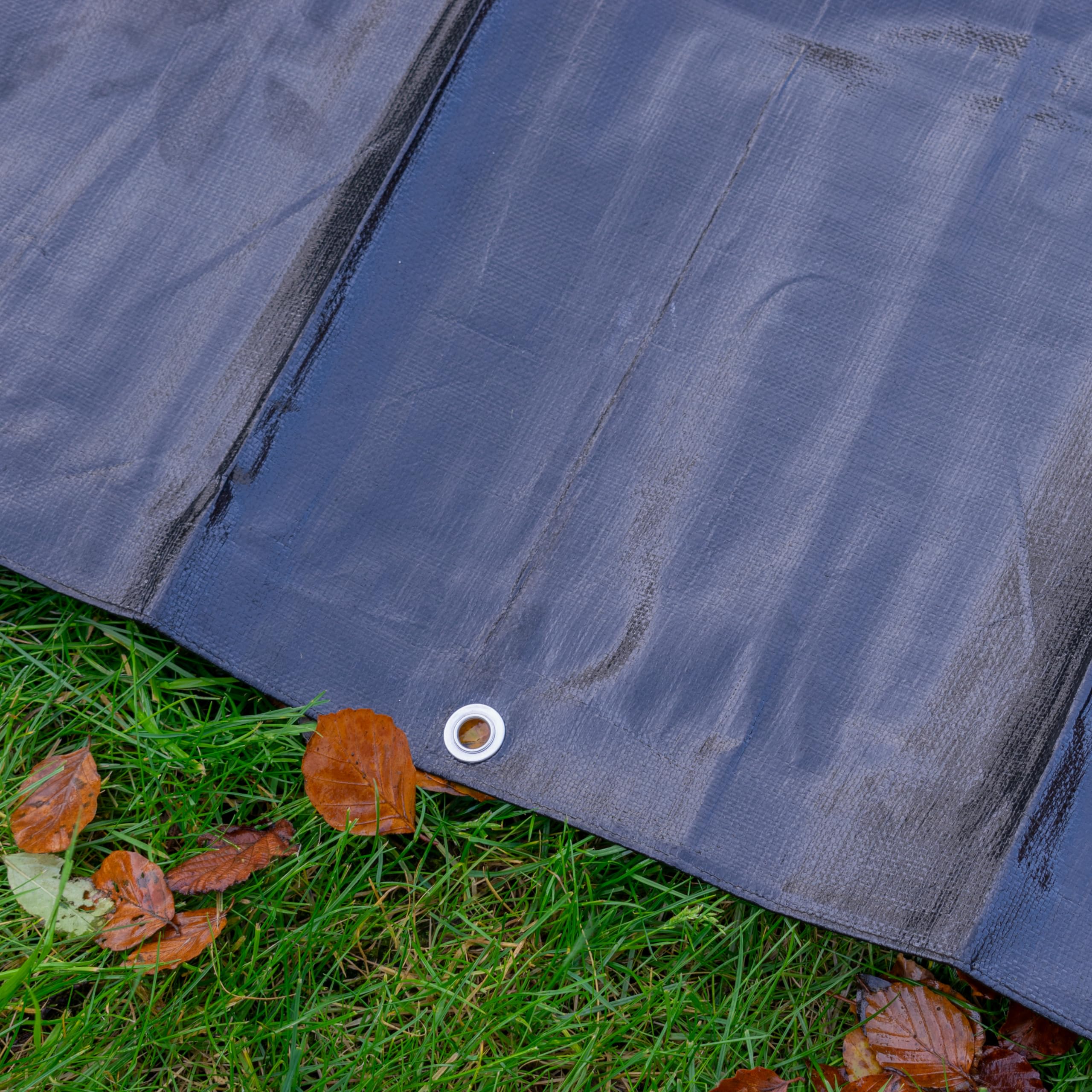 waterproof tough 240gsm black tarpaulins/builders tarps/camping ground sheet (1m x1m)