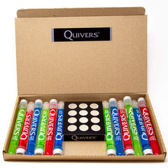 Quivers Mixed Vodka Shots, 14% ABV, 12 x 20ml, Sour Apple/Strawberry/Raspberry