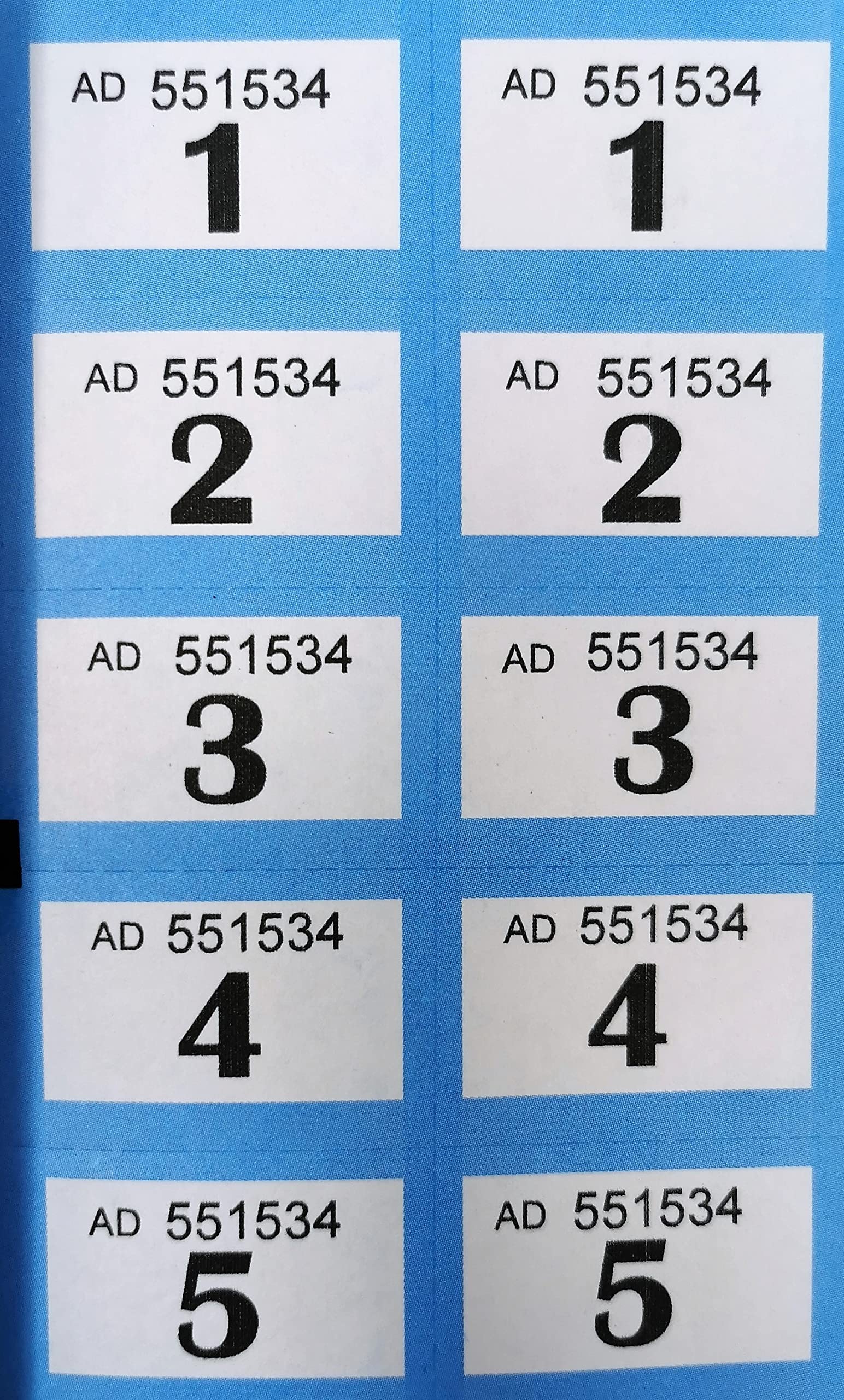 Raffle Tickets Book, 1-1000 - Choose Your Colour: Blue