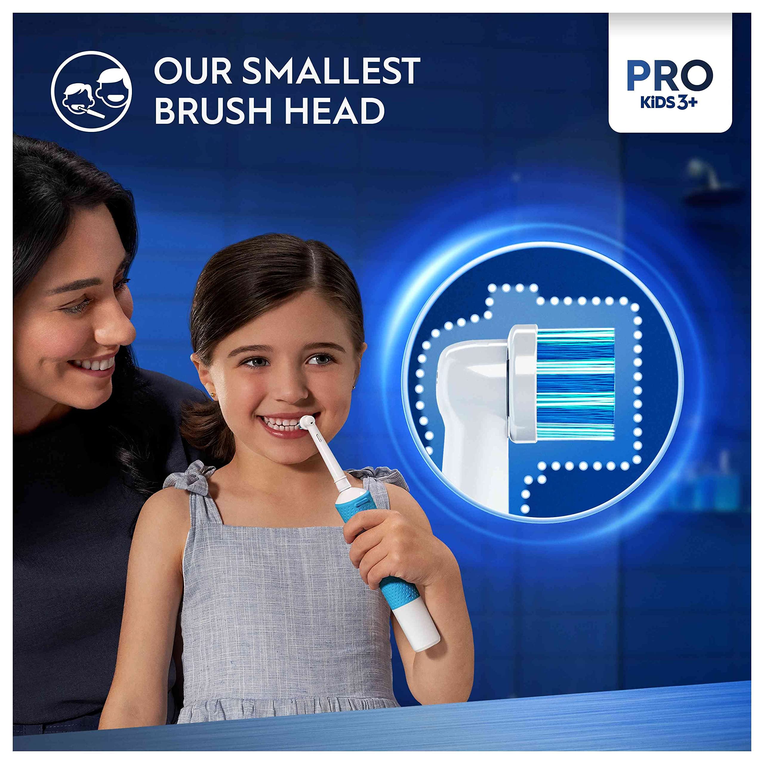 Oral-B Pro Kids Electric Toothbrush Head, with Disney Frozen Characters, Extra Soft Bristles, for Ages 3and, Pack of 4 Toothbrush Heads, White