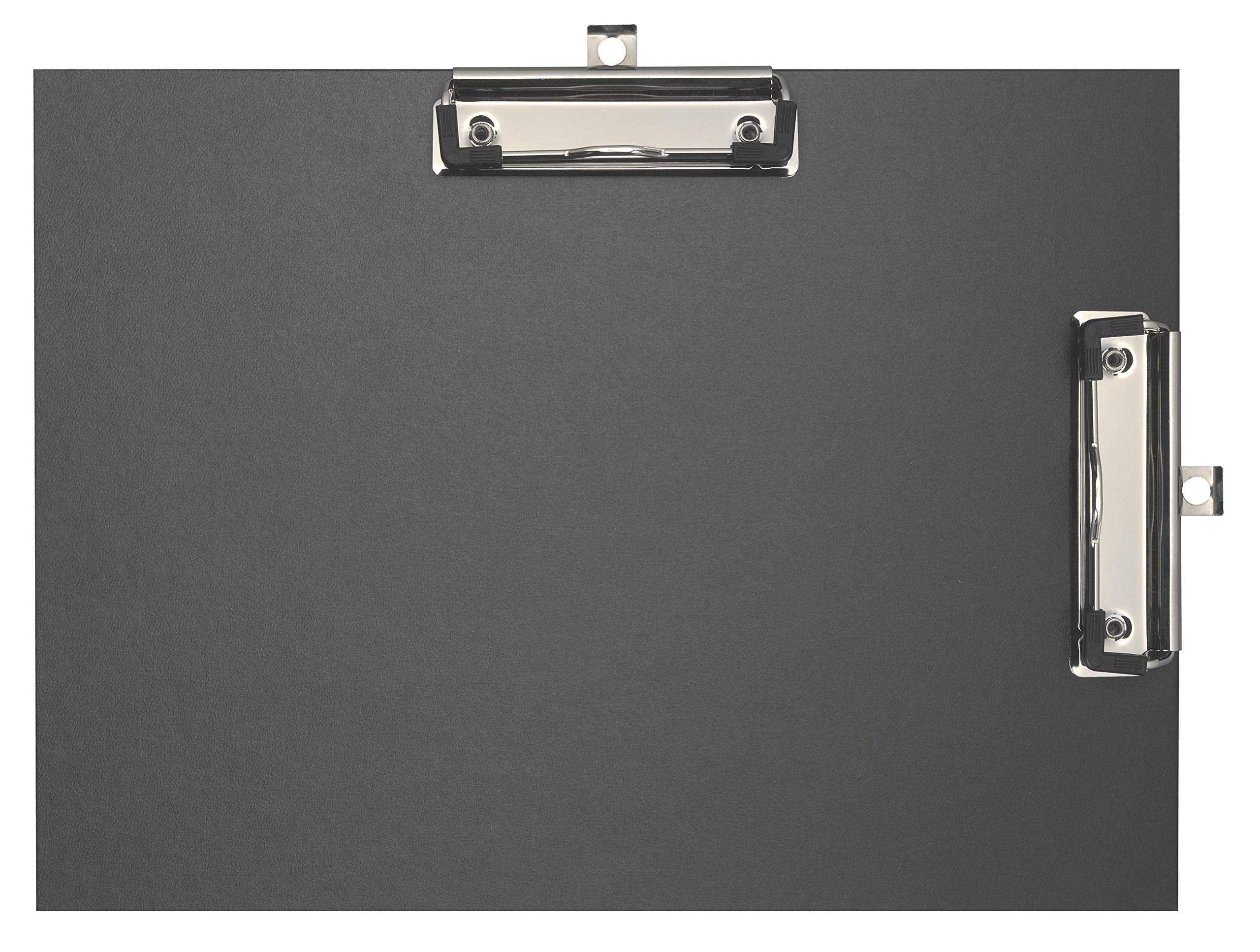 Exacompta - Ref. 18271E - 1 Coated paper double clip clipboard - Size 23x32cm for A4 - Black