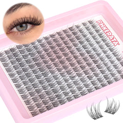 PHKERATA Wispy Cluster Lashes Natural Individual Eyelashes 180Pcs 9-12MM Lashes Individual Cluster Short Wispy C Curl Eyelash Clusters 9-12MM Super Thin Band Eyelashes