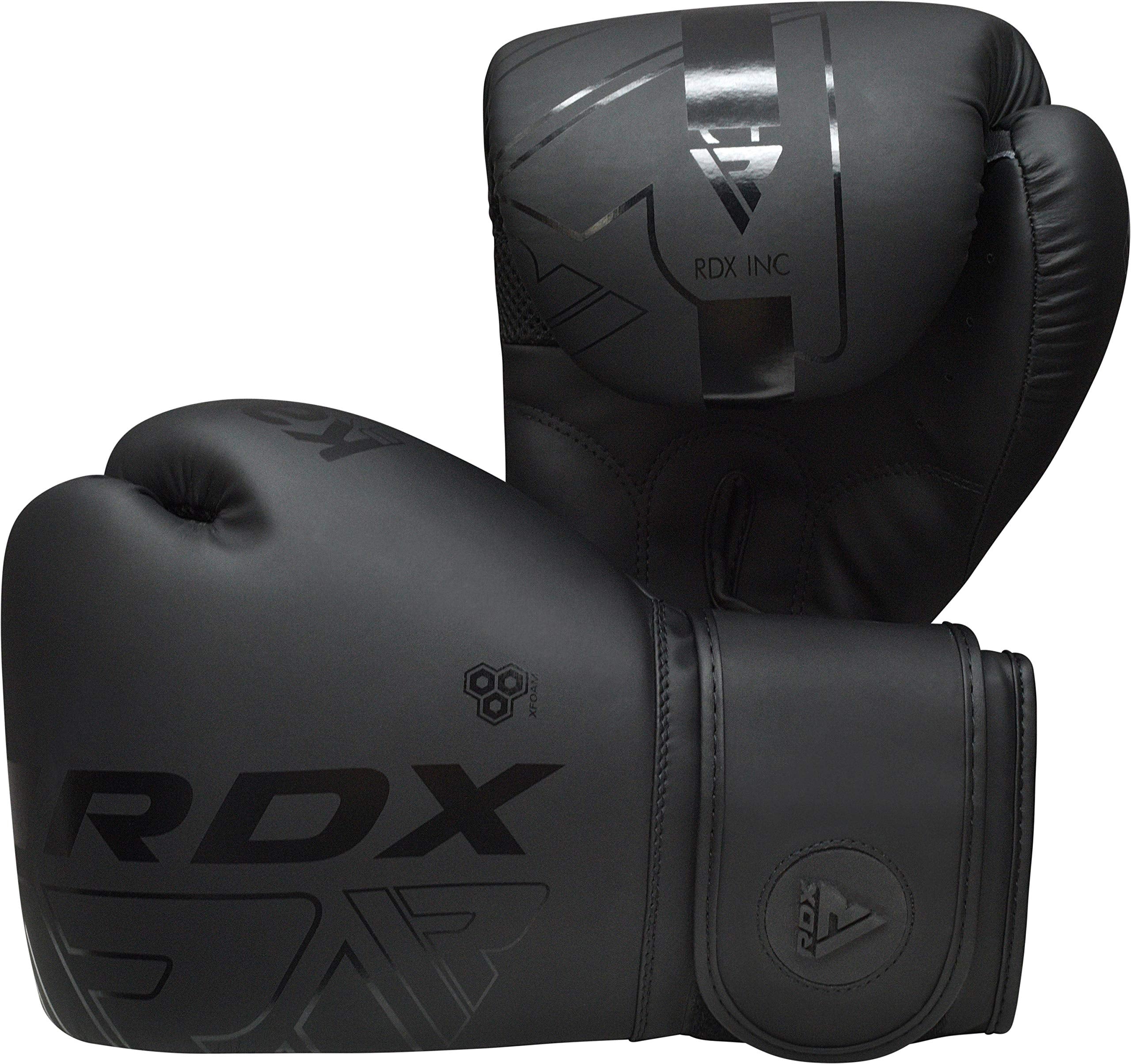 RDX Boxing Gloves, Pro Training Sparring, Maya Hide Leather, Muay Thai MMA Kickboxing, Men Women Adult, Heavy Punching Bag Mitts Focus Pads Workout, Ventilated Palm, Multi Layered, 8 10 12 14 16 Oz