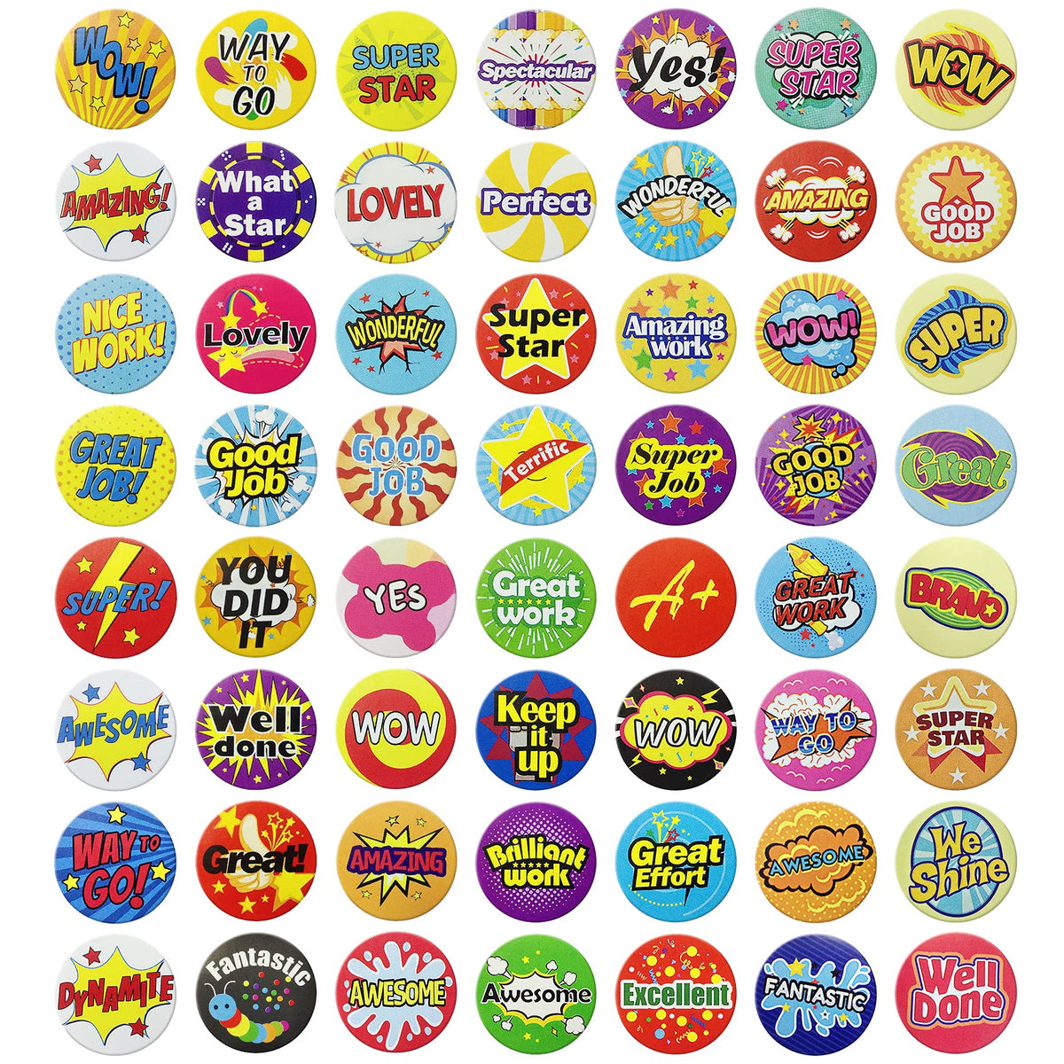 Reward Stickers,1008 Stickers for Kids in 56 Designs. 1 Inch School Stickers on Sheets. Potty Training Stickers, Motivational Stickers