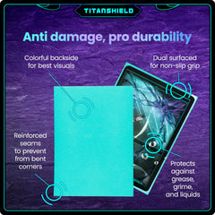 TitanShield (150 Sleeves/Turquoise Standard Size Board Game Trading Card Sleeves Deck Protector for MTG, Dropmix