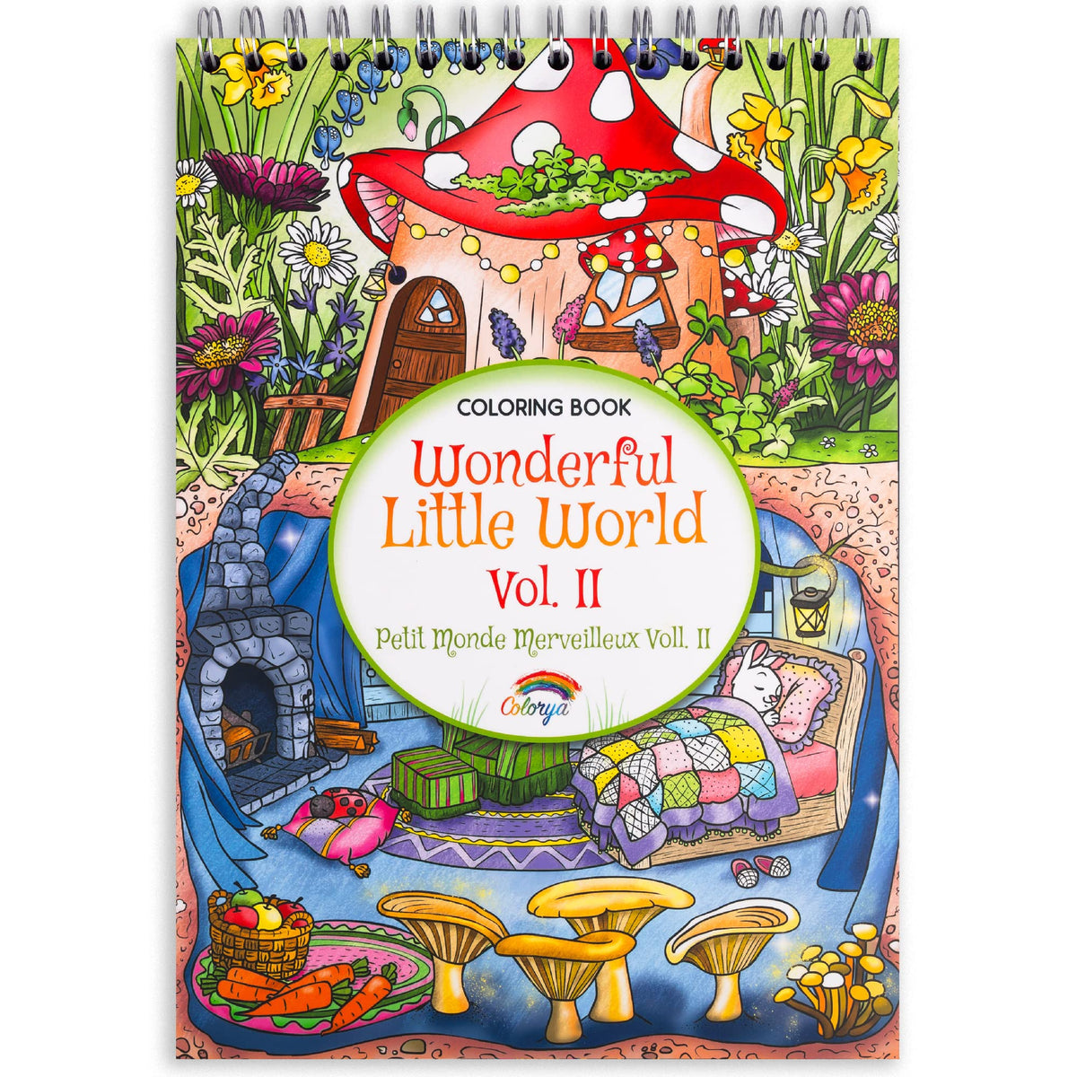 Adult Colouring Books by Colorya - A4 Size - Wonderful Little World Vol. II - Premium Quality Paper, No Medium Bleeding, One-Sided Printing