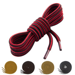 lorpops Round Boot Laces [2 Pairs] Heavy Duty and Durable Shoelaces for Boots,Diameter: 3/16” Work Boots & Hiking Shoes , 40inch/100cm, Red