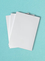 A6 Notepads - Three Pack - Quality 90gsm Plain Paper - Ideal Everyday Jotter Pads - 100 Pages/50 Sheets with Strong Backing Board, White