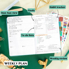 Legend Planner – Weekly & Monthly Life Planner to Hit Your Goals & Live Happier. Organizer Notebook & Productivity Journal. A5 (Turquoise)