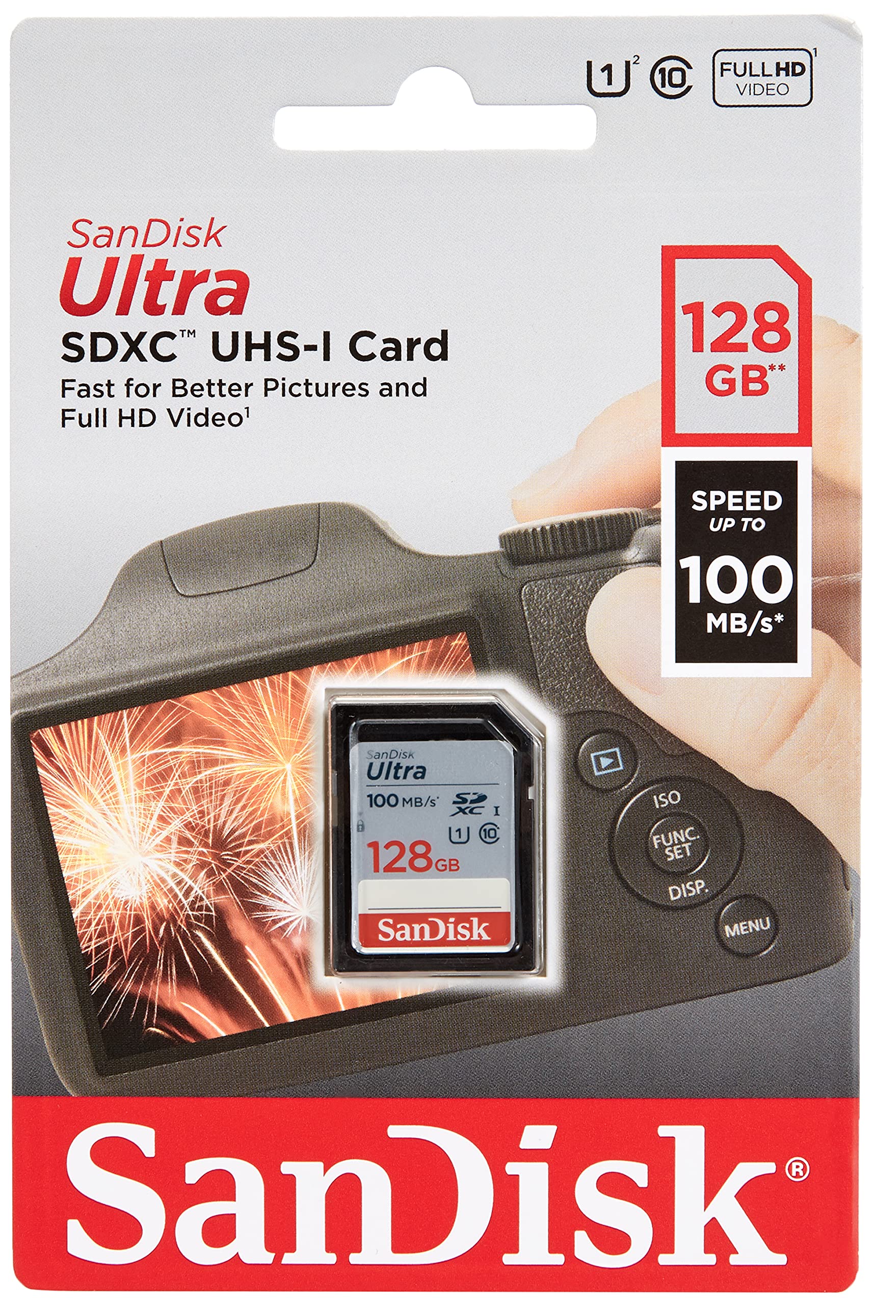 SanDisk Ultra 128 GB SDXC Memory Card up to 100MB/s, Class 10 UHS-I