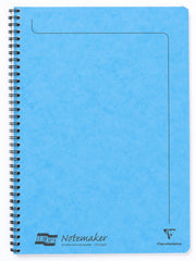 Clairefontaine - Ref 482/1148Z - Europa Side-Wirebound Notemaker (60 Sheets) - A4 in Size, Lined Rulings, Micro-Perforated Sheets, Premium Pressboard Cover - Turquoise Cover