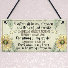 RED OCEAN Garden Plaque Summer House Sign Garden Shed Friendship Mum Nan Memorial Gift