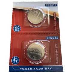 One (1) Twin Pack (2 Batteries) Panasonic CR2016 Lithium Coin Cell Battery 3v Blister Packed