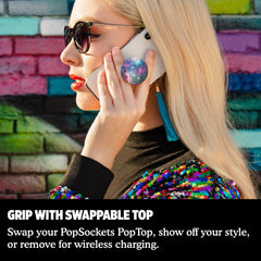 PopSockets PopGrip - Expanding Stand and Grip with Swappable Top - Blue Nebula