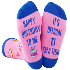 Belloxis 13th Birthday Gifts for Girls Socks Women Teenage Girls Gifts Age 13 Gifts for 13 Year Old Girls Birthday Presents Cosy Socks Cozy Socks Sister Gifts Daughter Gifts