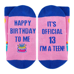 Belloxis 13th Birthday Gifts for Girls Socks Women Teenage Girls Gifts Age 13 Gifts for 13 Year Old Girls Birthday Presents Cosy Socks Cozy Socks Sister Gifts Daughter Gifts