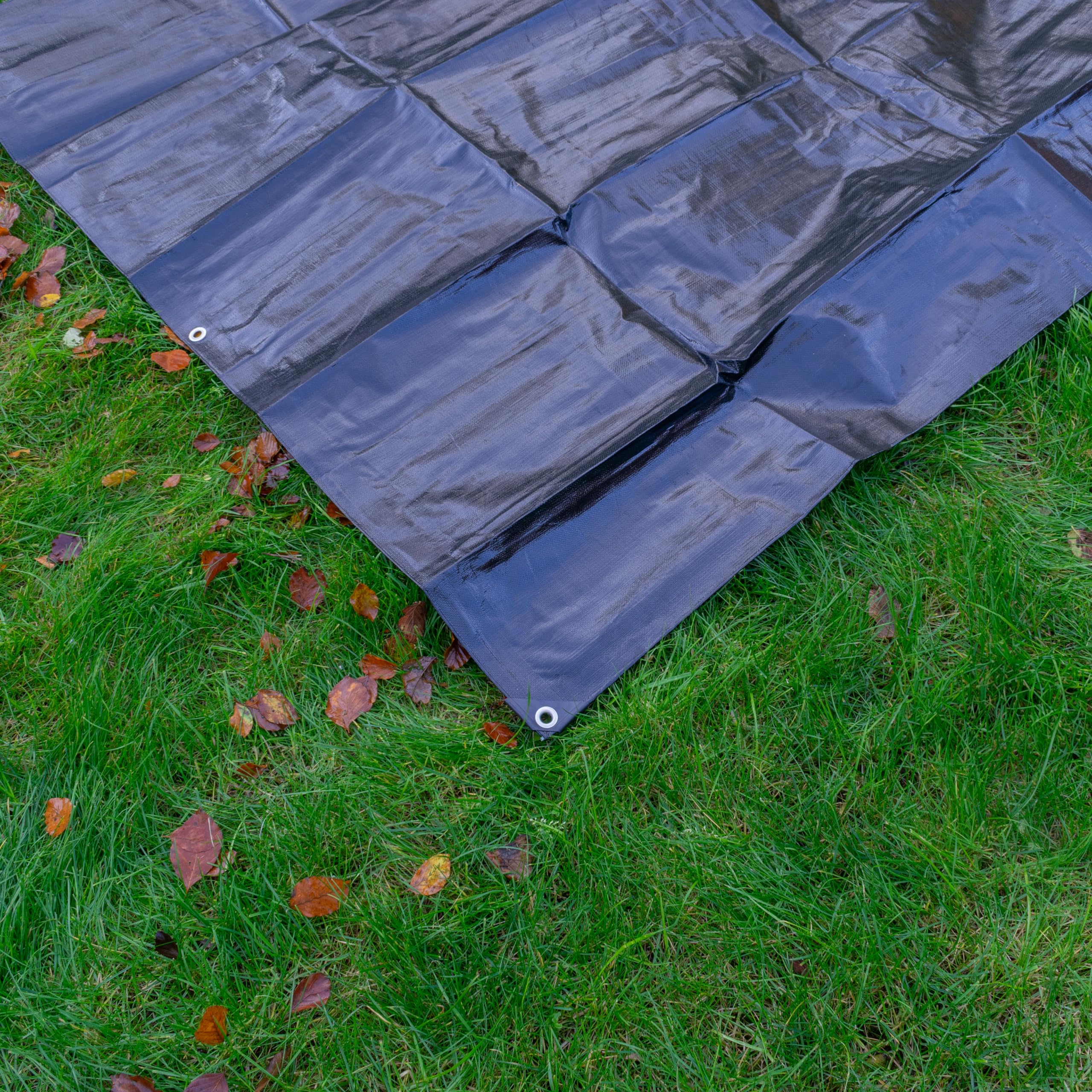 waterproof tough 240gsm black tarpaulins/builders tarps/camping ground sheet (1m x1m)