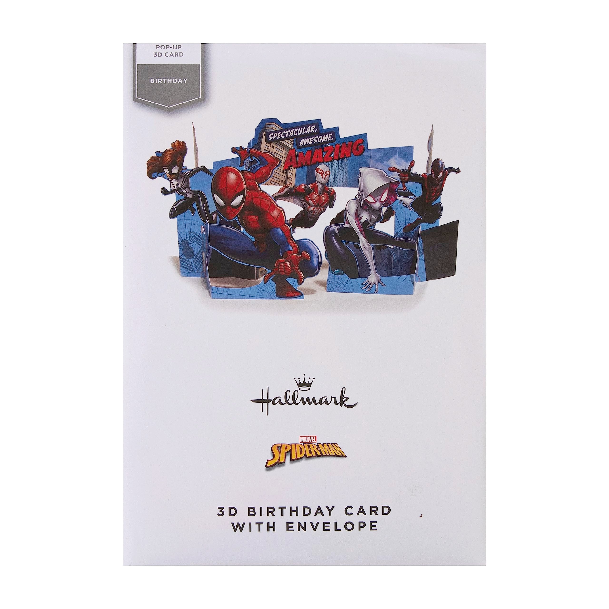 Hallmark Kids Birthday Card - 3D MARVEL Spider-Man Design